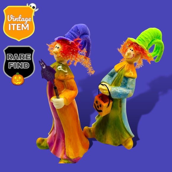 Vintage Ks Collection Holloween Witches. Set Of 2! - Picture 1 of 6